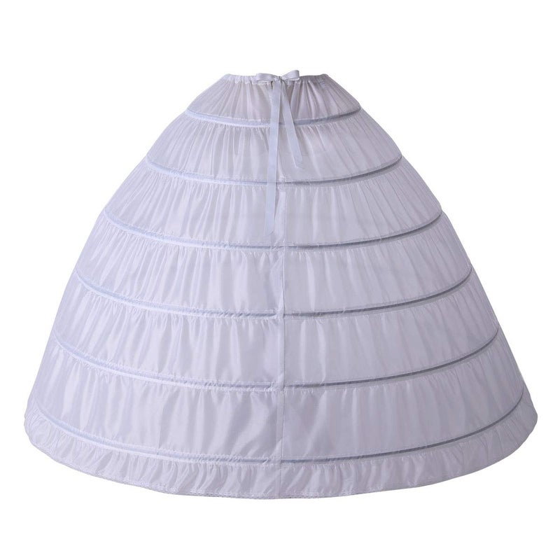 AtSopop Full A-line 6 Hoop Petticoat for Women Underskirt Slip Crinoline For Bridal Dress PT06 - Image 3